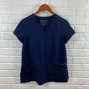 Figs Scrub Top Navy XS